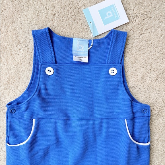 Bella Bliss Blue Baby Romper with snap closure - Picture 2 of 9